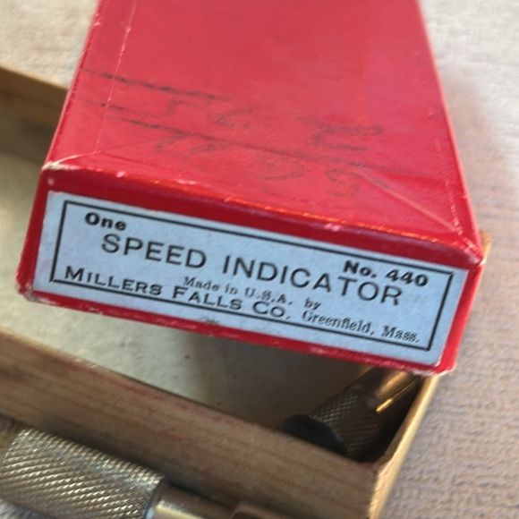 Vintage Union Tool Co # 440 RPM Speed Indicator TachTips and Box - Picture 3 of 4